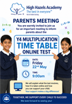 **Y4 Multiplication Test Meeting for Parents**