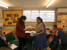 Parents Receiving First Aid Certificates