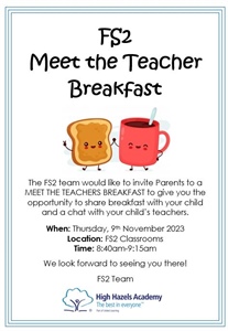 Reception Meet the Teacher Breakfast