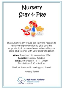 Nursery Stay and Play Afternoon Tea