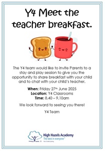Y4 Meet The Teacher Breakfast