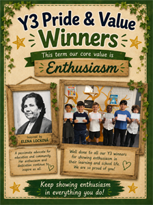 Roll Call - See Our Y3 Award Winners This Week............