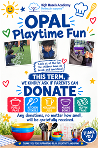 🌟🏃‍♀️🏃 OPAL Playtime Donations Alert! 🏃🏃‍♀️🌟